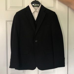 Boys Calvin Klein suit jacket, vest, white shirt